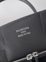 巴黎世家 Balenciaga 黑色銀扣小號 Bel Air 手袋 精品復刻 小牛皮Nappa 羊皮斜肩包