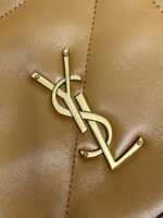 YSL高仿Jamie包焦糖色羊皮絎縫新款大容量通勤百搭慵懶風推薦