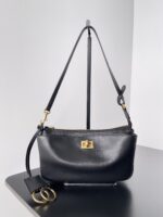 Balenciaga A貨Rodeo單肩包黑色金扣新設計 可拆肩帶 俐落雙口袋實用百搭款