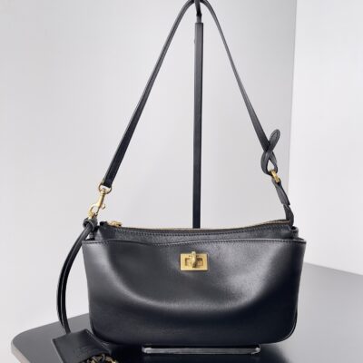 Balenciaga A貨Rodeo單肩包黑色金扣新設計 可拆肩帶 俐落雙口袋實用百搭款