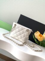 香奈兒 白色25C Mini Tote小托特包｜金C logo優雅款 小巧百搭｜精品仿製AP4422