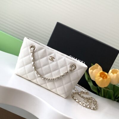 Chanel 25C Mini Tote 白金鏈條小托特包｜一比一精品仿製羊皮小香風手提包