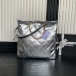 香奈兒銀色托特包 AS5315｜大容量托特｜高仿精品 羊皮金屬質感款