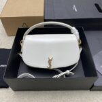 聖羅蘭精品仿製Voltaire Box白牙籤紋腋下包金扣簡約優雅質感風787671