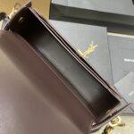 聖羅蘭A貨Voltaire Box朱砂紅牙籤紋腋下包金扣極簡復古時尚款787671