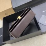 聖羅蘭A貨Voltaire Box朱砂紅牙籤紋腋下包金扣極簡復古時尚款787671
