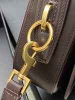 聖羅蘭A貨Voltaire Box朱砂紅牙籤紋腋下包金扣極簡復古時尚款787671