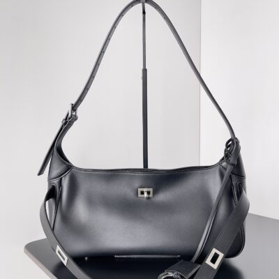 巴黎世家 黑色金扣 Bel Air Hobo 大號手袋 2024冬季新款 頂級原單