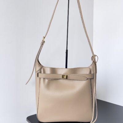 巴黎世家 杏色 Bel Air Hobo 手袋 肩背包 冬季新款 頂級原單