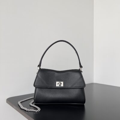 Balenciaga高仿Rodeo Nano鏈條包黑色 超迷你手拎 可拆卸鏈條 夏日必備款8801