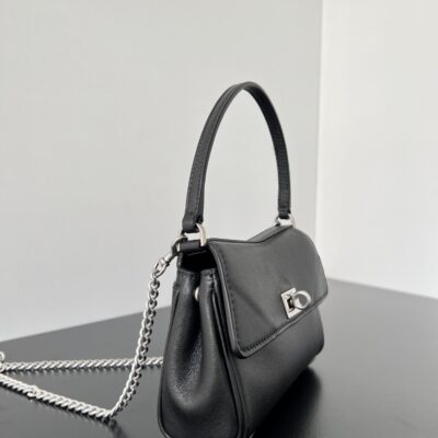 Balenciaga高仿Rodeo Nano鏈條包黑色 超迷你手拎 可拆卸鏈條 夏日必備款8801