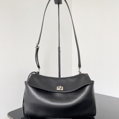 Balenciaga復刻版Rodeo肩背包黑色新款 可拆肩帶設計 手拿優雅感百搭升級款