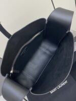 聖羅蘭一比一LE5À7黑平紋Hobo大號腋下包銀扣時髦立體韓星愛用753837
