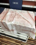 Dior高仿真絲絲巾2025新款氣質百搭女神款頂級捲邊時尚精品