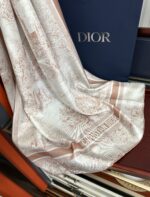 Dior高仿真絲絲巾2025新款氣質百搭女神款頂級捲邊時尚精品
