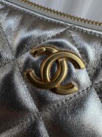 Chanel 頂級原單 銀色AS5528 金扣經典手袋 華麗小巧氣場升級版