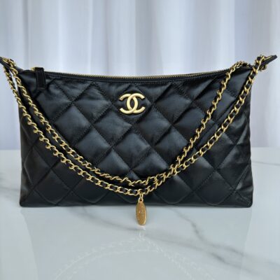 Chanel A貨 黑色AS5498 經典手袋 華麗羊皮設計 時尚耐看女用包款