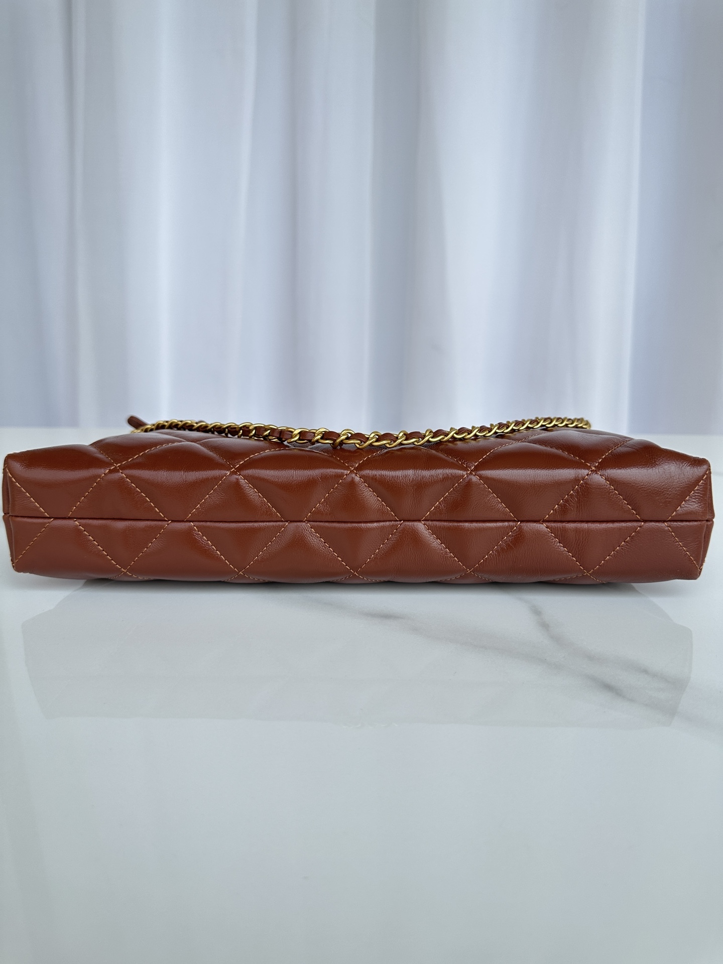 Chanel 精品仿製 焦糖色AS5498 金扣氣質手袋 奢華復古百搭小香風