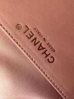 Chanel 復刻版 淺粉AS5498 經典金扣手袋 氣質柔美優雅百搭女包