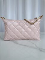 Chanel 復刻版 淺粉AS5498 經典金扣手袋 氣質柔美優雅百搭女包