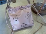CHANEL粉色22Bag 鏤空繡花雙C迷你包 原單精品 春夏新款AS3980