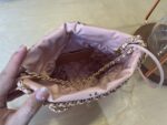 CHANEL粉色22Bag 鏤空繡花雙C迷你包 原單精品 春夏新款AS3980