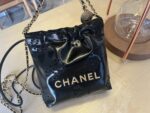 CHANEL黑色22Bag 鏤空雙C繡花迷你包 精品仿製 AS3980春夏新款