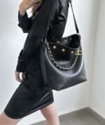 CHANEL 25P 金幣HOBO黑金款 精品仿製 現貨復古單肩斜背包