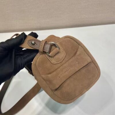 PRADA頂級原單麂皮波士頓包2VH188復古設計輕巧百搭