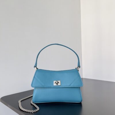 Balenciaga精品仿製Rodeo Nano鏈條包淺綠色夏日限定 可拆式鏈條手拎輕巧可愛8801
