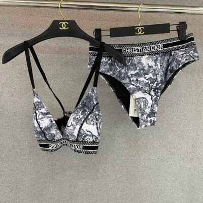 Dior精品仿製分體式泳衣顯瘦速乾時尚百搭海灘溫泉必備