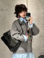 Balenciaga一比一Grungy黑色包 復古做舊褶皺經典款 松弛感時尚度假必備1115