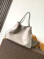 LV M13180 一比一Boundless手袋 灰色Mahina穿孔皮革托特包