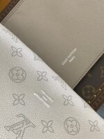 LV M13180 一比一Boundless手袋 灰色Mahina穿孔皮革托特包
