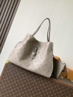 LV M13180 一比一Boundless手袋 灰色Mahina穿孔皮革托特包