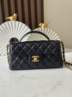 CHANEL精品仿製白色Kelly包中號橫款春夏百搭高級手拎斜背兩用包