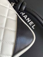 Chanel 精品仿製 康鵬黑熊貓 mini 相機包 黑配黑 雙C logo可愛小包AS6340