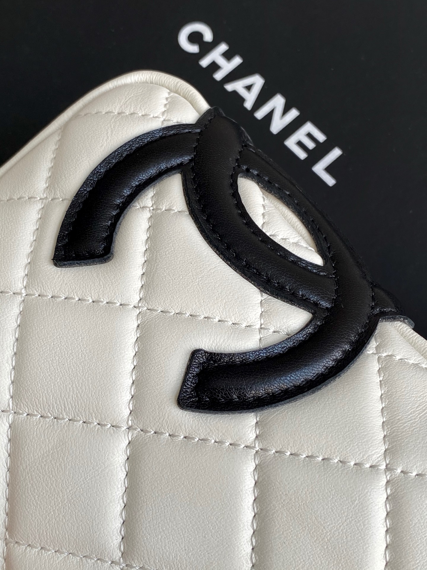 Chanel 精品仿製 康鵬黑熊貓 mini 相機包 黑配黑 雙C logo可愛小包AS6340