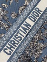 Dior 高仿 Book Tote 夏季椰樹刺繡藍底托特包一比一度假風超大容量
