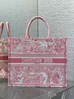 Dior A貨 Book Tote 老虎刺繡包淺梅紅拼色森林風少女感大容量托特
