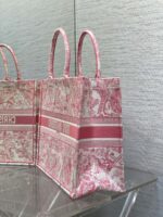 Dior A貨 Book Tote 老虎刺繡包淺梅紅拼色森林風少女感大容量托特