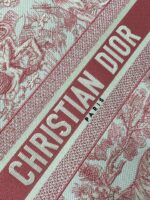 Dior A貨 Book Tote 老虎刺繡包淺梅紅拼色森林風少女感大容量托特