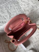Chanel高仿粉紅手提包少女感爆棚鏈條設計復古優雅小香23K秋冬AS4416