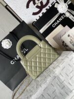 Chanel原單墨綠手提包23K秋冬款優雅質感復古鏈條小香風AS4416