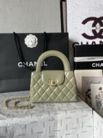 Chanel原單墨綠手提包23K秋冬款優雅質感復古鏈條小香風AS4416