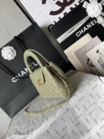 Chanel原單墨綠手提包23K秋冬款優雅質感復古鏈條小香風AS4416