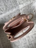 Chanel復刻版淺粉手提包金鏈菱格柔美典雅氣質法式復古風AS4416