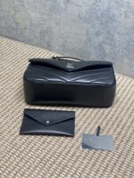 YSL精品仿製LouLou信封鏈條包新款大容量羊皮絎縫附拆卸卡包化妝鏡801439