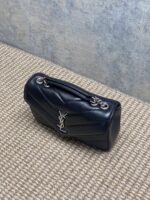 YSL復刻版LouLou信封鏈條包新款羊皮絎縫附拆卸卡包化妝鏡百搭包801437