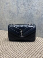 YSL復刻版LouLou信封鏈條包新款羊皮絎縫附拆卸卡包化妝鏡百搭包801437
